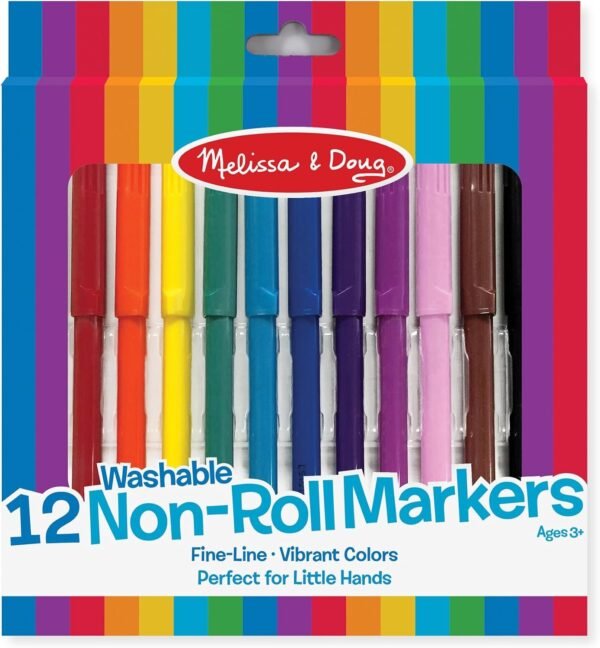 Melissa & Doug Non-Roll Markers Kit Toy Fun Kids Pack
