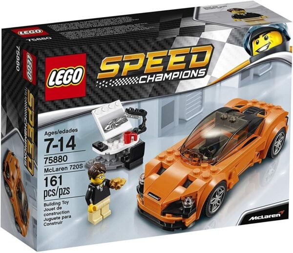 LEGO 75880 Speed Champions McLaren 720S Building Toy, 161pcs, Orange/Black