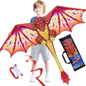HONBO Dragon Kite for Kids and Adults-Easy to Fly, Beginner Kite-55 x