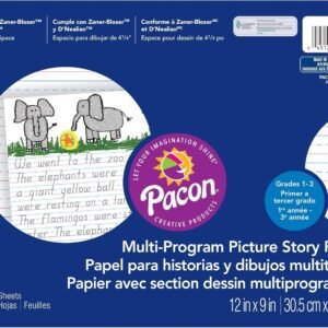 Pacon Multi-Program Picture Story Paper, 12X9, DNealian 1, 2 & 3 and