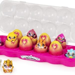 Hatchimals CollEGGtibles, Limmy Edish Exclusive Glamfetti 12-Pack Egg Carton, Easter for Kids