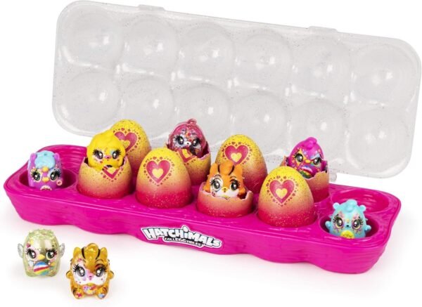 Hatchimals CollEGGtibles, Limmy Edish Exclusive Glamfetti 12-Pack Egg Carton, Easter for Kids