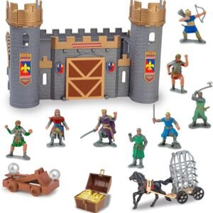 Liberty Imports Medieval Castle Knights Action Figure Toy Army Playset with Assemble