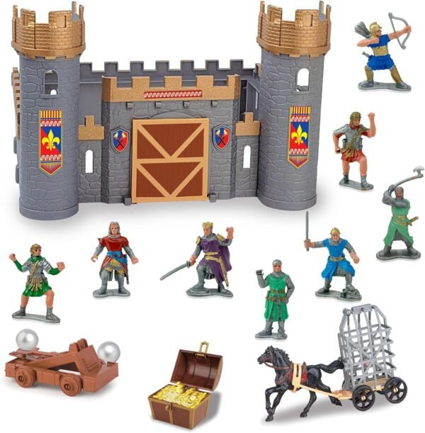 Liberty Imports Medieval Castle Knights Action Figure Toy Army Playset with Assemble