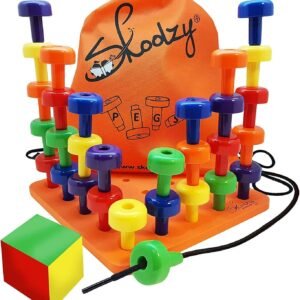 Skoolzy Peg Board Set - Montessori Toys for Toddlers, Preschool Kids 30