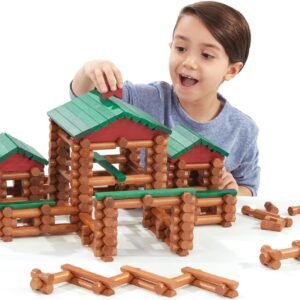 LINCOLN LOGS Classic Farmhouse - 268 Pieces - Real Wood Logs -