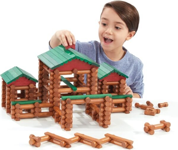 LINCOLN LOGS Classic Farmhouse - 268 Pieces - Real Wood Logs -