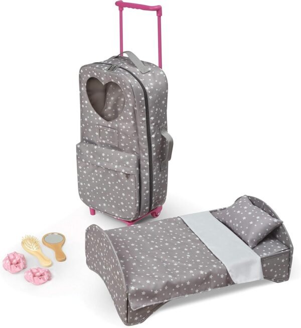 Travel and Tour Trolley Carrier with Bed for 18-inch Dolls fits American