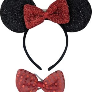 The Electric Mammoth Light Up LED Flashing Mouse Ears Headband Bow Tie