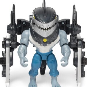 BATMAN, 4-Inch King Shark Mega Gear Deluxe Action Figure with Transforming Armor