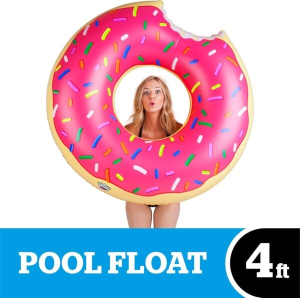 BigMouth Inc Gigantic Donut Pool Float, Funny Inflatable Vinyl Summer Pool or