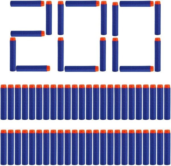 SOJUFOG 200 Nerf N Strike Blaster Compatible Dart Bullets,200Pcs Nerf Bullet Refill