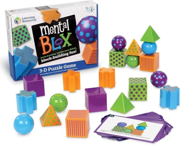 Learning Resources Mental Blox Critical Thinking Game, Homeschool, 20 Blocks, 20 Activity