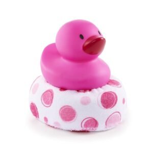 Munchkin Duck Duck Clean Sponge Bath Toy, Pink Kit Toy