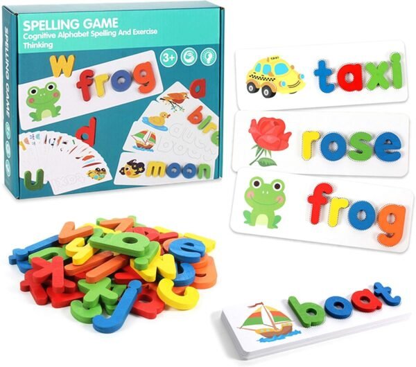 Matching Letter Game, Letter Sorting and Stacking Toys for Preschool Kindergarten Alphabets