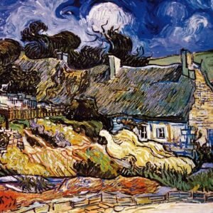 Powza 1000 Pieces Jigsaw Puzzle, Classic Oil Paintings - Thatched Cottage, Artwork