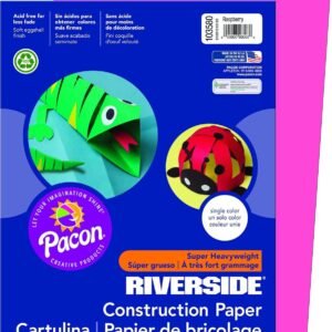 Riverside 3D Construction Paper, Raspberry, 9 x 12, 50 Sheets