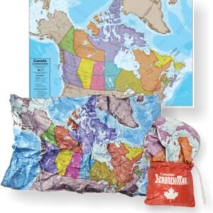 Waypoint Geographic Canada Scrunch Map - Easy to Store Map with Storage