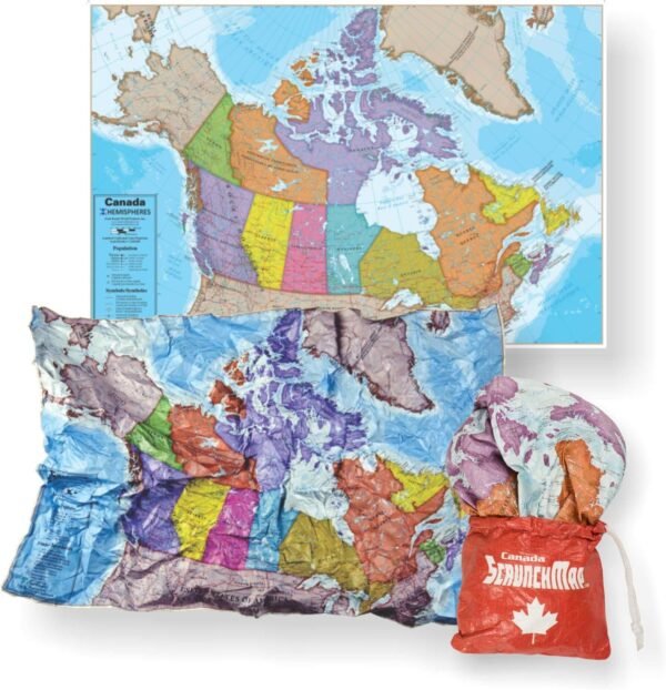 Waypoint Geographic Canada Scrunch Map - Easy to Store Map with Storage