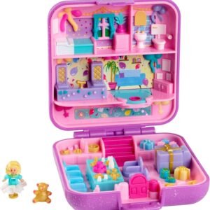 Polly Pocket 30th Anniversary Partytime Surprise Keepsake Compact with Micro Polly Doll,