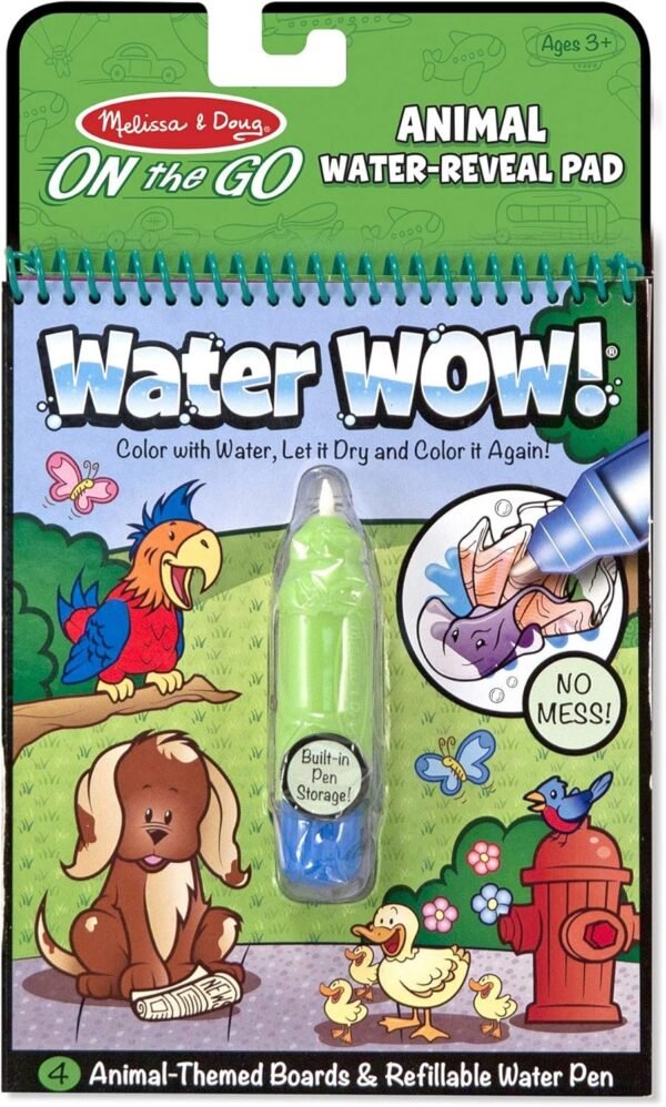 Melissa & Doug Water Coloring & Painting Book, Water Wow Animal -