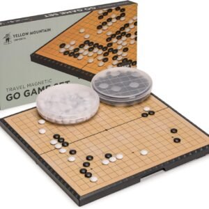 Yellow Mountain Imports Medium Magnetic 19x19 Go Game Set Board 11.3-Inch with
