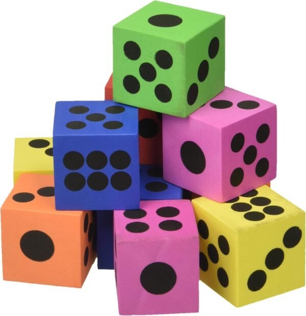 Fun Express Large Foam Playing Dice 1 dz Kit Toy