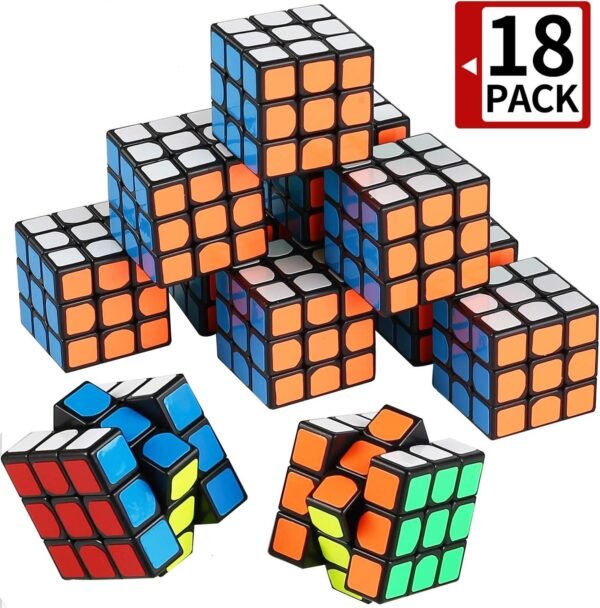 MAPIXO Mini Cube, Puzzle Party Toy18 Pack, Eco-Friendly Material with Vivid Colors,Party