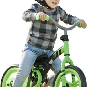 Little Tikes My First Balance-to-Pedal Training Bike for Kids in Green, Ages