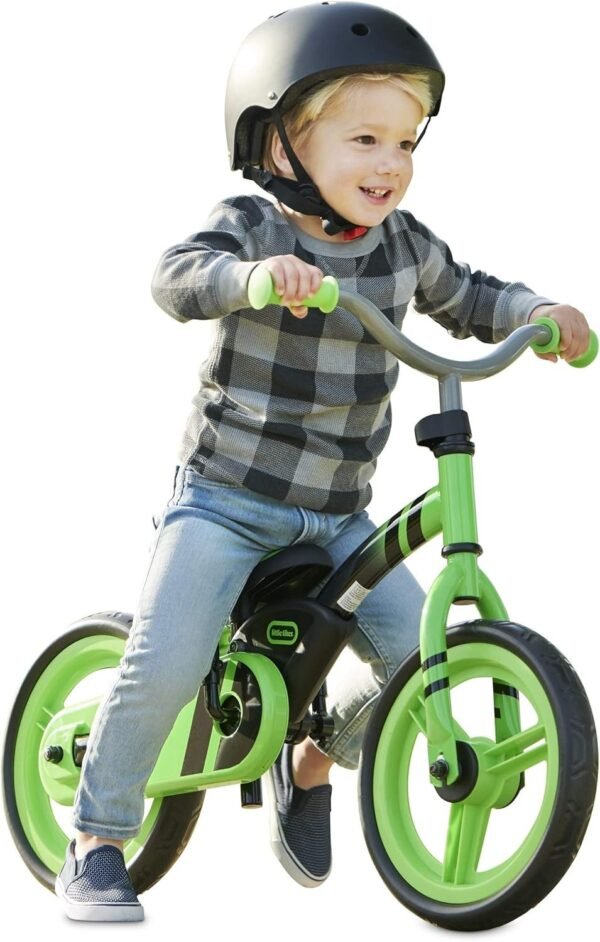 Little Tikes My First Balance-to-Pedal Training Bike for Kids in Green, Ages