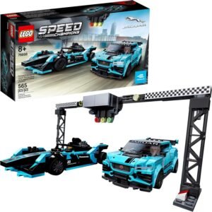 LEGO Speed Champions Formula E Panasonic Jaguar Racing Gen2 car and Jaguar