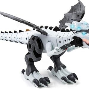Toysery Mist Spray Dinosaur Robot Toy for Kids - Walking Dinosaur Fire