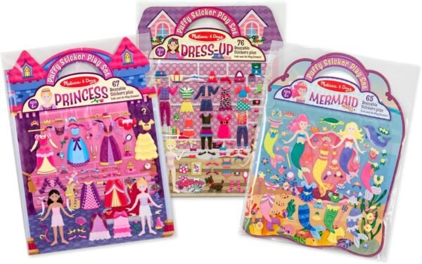 Melissa & Doug Dress-Up, Princess & Mermaid Puffy Sticker Bundle