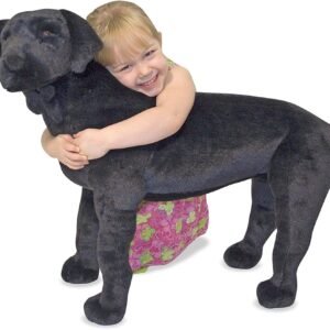 Melissa & Doug Giant Black Lab - Lifelike Stuffed Animal Dog over