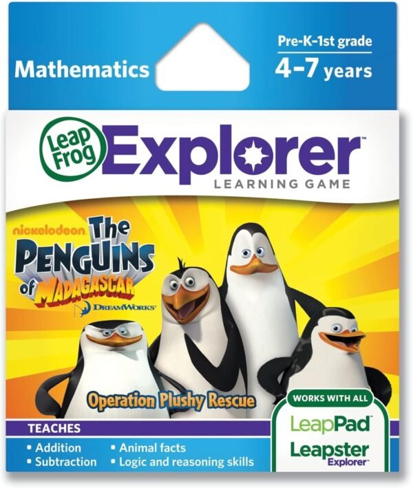 LeapFrogThe Penguins of Madagascar Operation Plushy Rescue Learning Game works with LeapPad