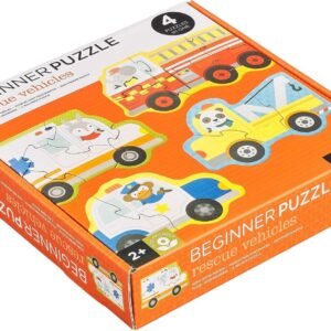 Petit Collage Beginner Jigsaw Puzzle, Rescue Vehicles, Ages 2+ Years