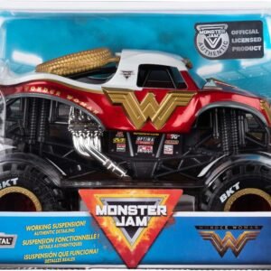 Monster Jam Official Wonder Woman Monster Truck Die-Cast Vehicle, 124 Scale