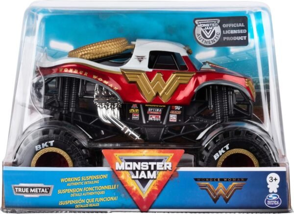 Monster Jam Official Wonder Woman Monster Truck Die-Cast Vehicle, 124 Scale