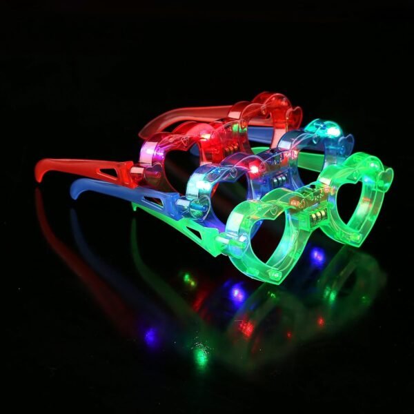Fun Central M861 LED Light Up Heart Eyeglasses- Assortment - 6pcs
