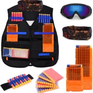 Kids Tactical Vest Kit for Nerf N-strike Elite Series with 50 Bullets