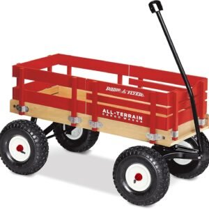 Radio Flyer All-Terrain Cargo Wagon, Red Wood Kit Toy Fun