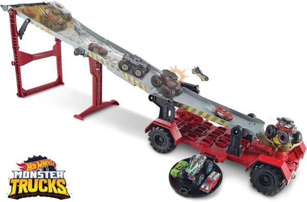 Hot Wheels Monster Trucks Downhill Race & Go Playset Kit