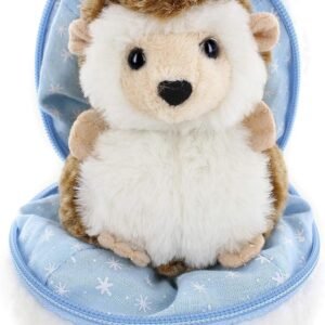 Plushland Snowball Stuffed Zip Up Animal Hedgehog Cute Plush Animal Assortment Best