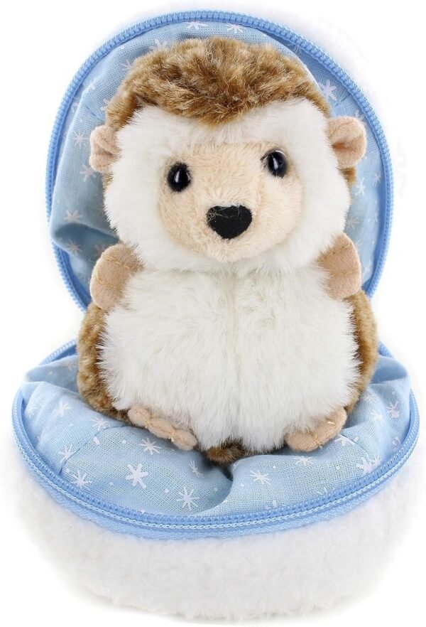 Plushland Snowball Stuffed Zip Up Animal Hedgehog Cute Plush Animal Assortment Best