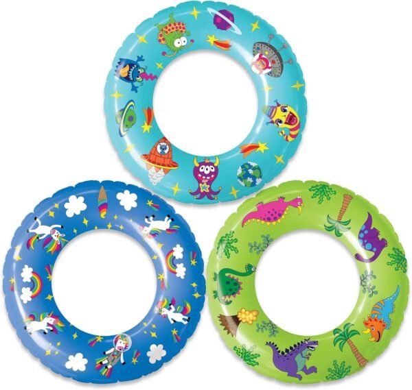 USA Toyz Inflatable Pool Floats for Kids - 3 Pack Pool Rings