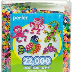 Perler Beads Bulk Assorted Multicolor Fuse Beads for Kids Crafts, 22000 pcs
