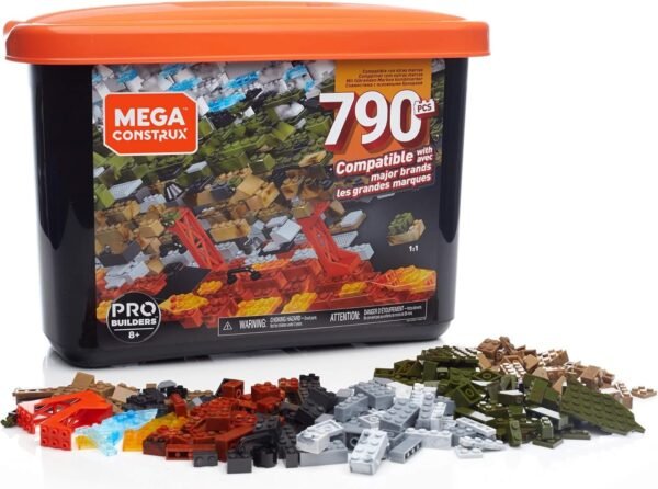 Mega Construx Large Bulk Tub Set, 790-piece Kit Toy Fun