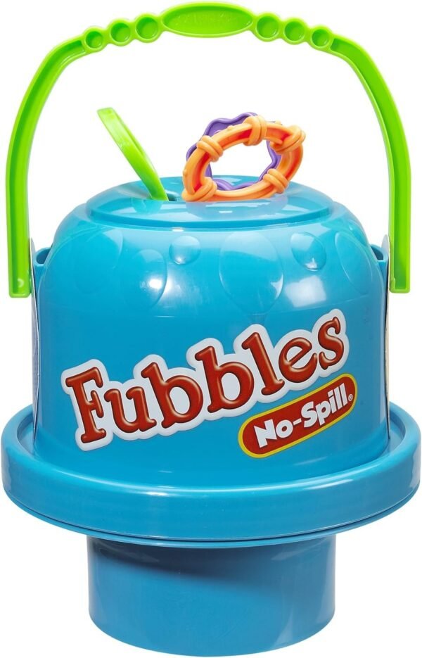 Little Kids Fubbles No-Spill Big Bubble Bucket in Blue for Multi-Child Play,