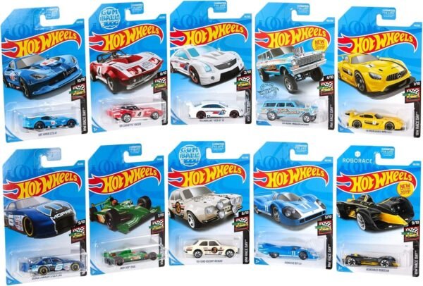 Hot Wheels Race Day 10-Pack Diecast Mini Collection Amazon Exclusive