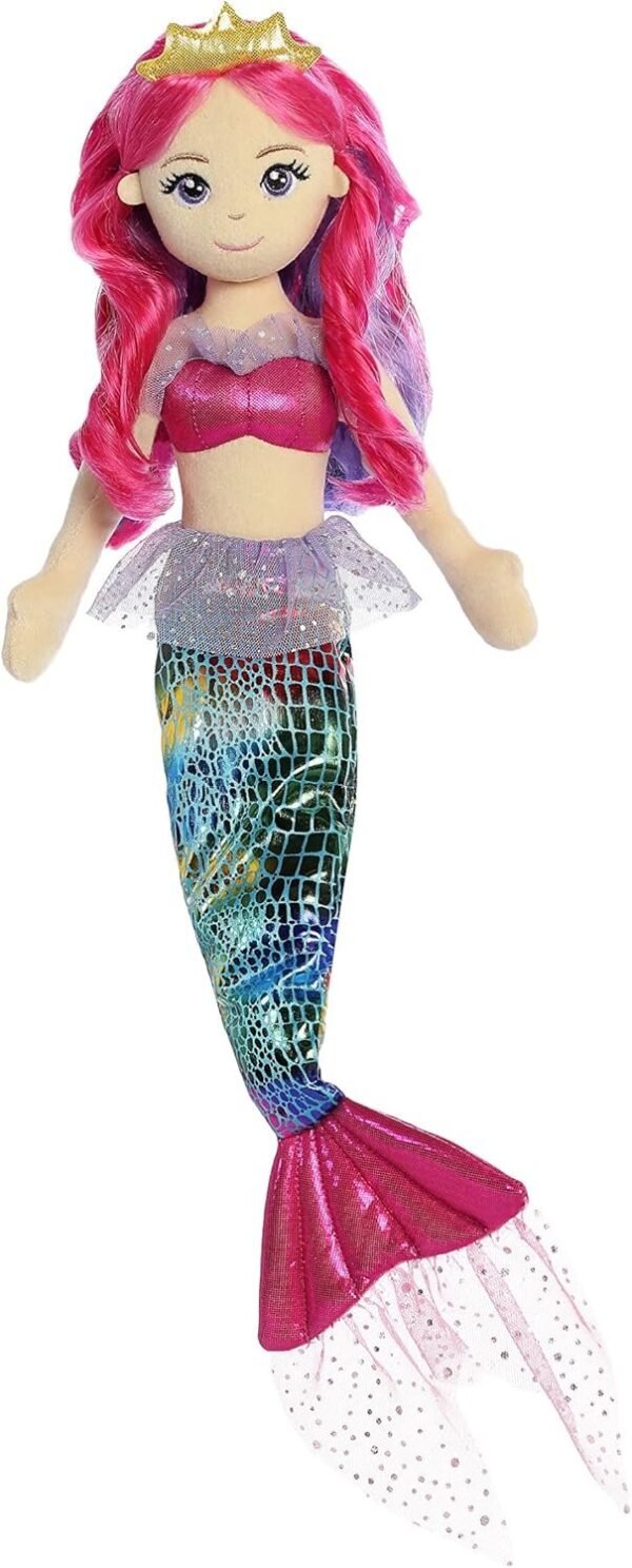 Aurora World Sea Sparkles Mermaid Plush, Rainbow Fuchsia Kit Toy